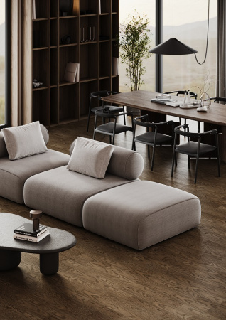 Кварцевый паркет Quartz Parquet Штучный паркет Дуб Брауни 44-413 5/0,6 мм